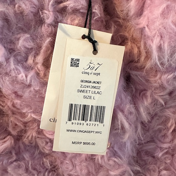 NWT Cinq a Sept Georgia Faux Shearling Jacket - Large - Picture 3 of 6